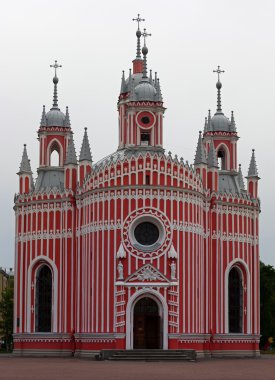 Detailed view of Chesmensky church in St.-Petersburg clipart