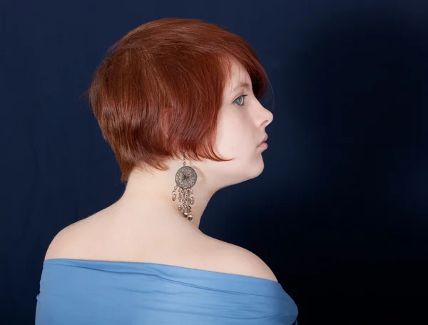 Portrait Beautiful Girl Red Hair — Stock Photo, Image