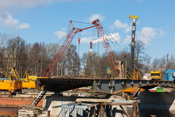 Byggandet av den nya bron — Stockfoto
