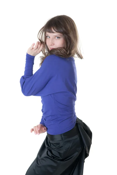 Elegant Girl Blouse Skirt — Stock Photo, Image