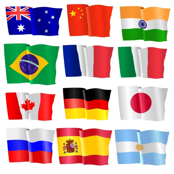 Ensemble de drapeaux de renonciation — Image vectorielle