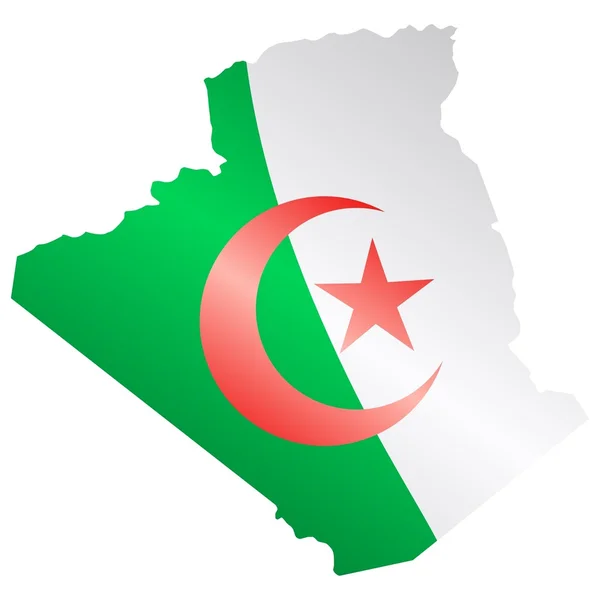 阿尔及利亚全国颜色 — 图库矢量图片