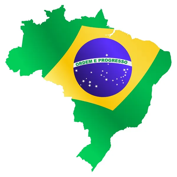Nemzeti színek, Brazília — Stock Vector