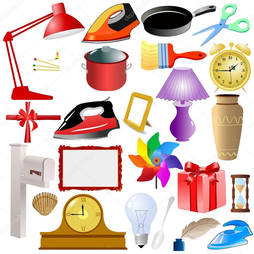 depositphotos_4033499 stock illustration set of of home objects