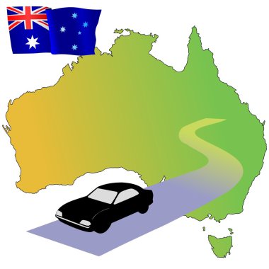 Roads of Australia clipart