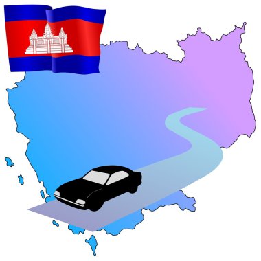 Roads of Cambodia clipart