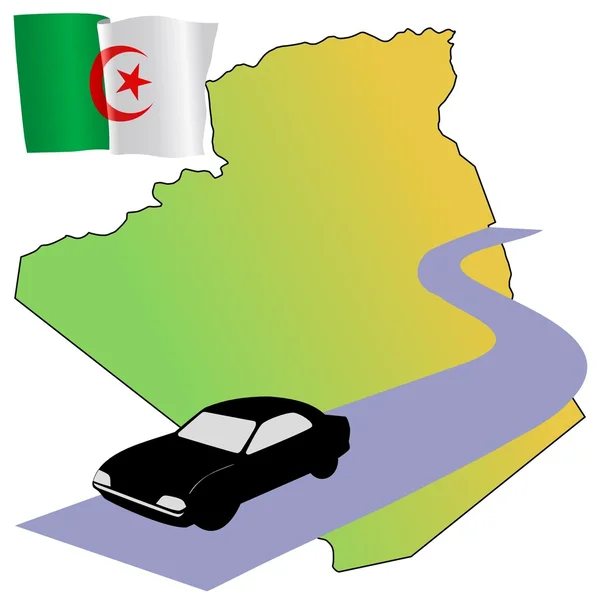 阿尔及利亚的道路 — 图库矢量图片