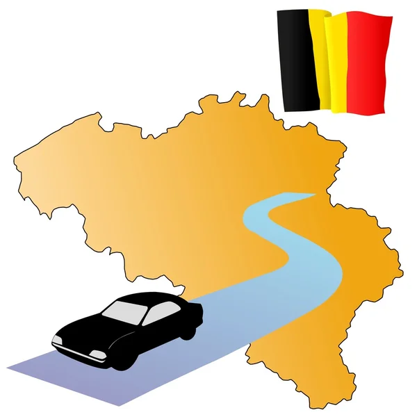 比利时的道路 — 图库矢量图片