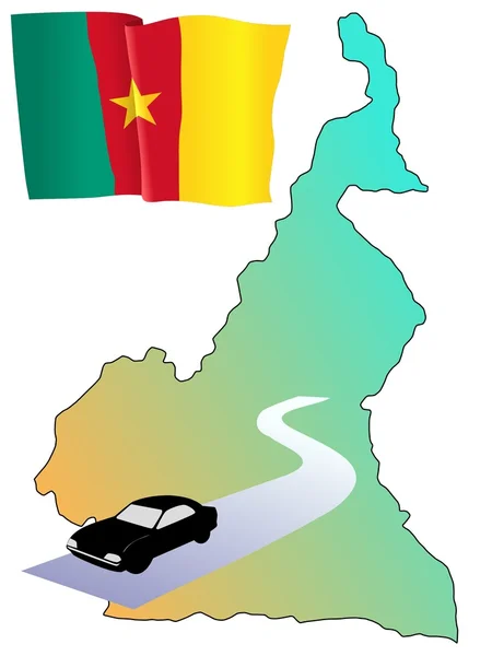 Silnice z Kamerunu — Stock vektor