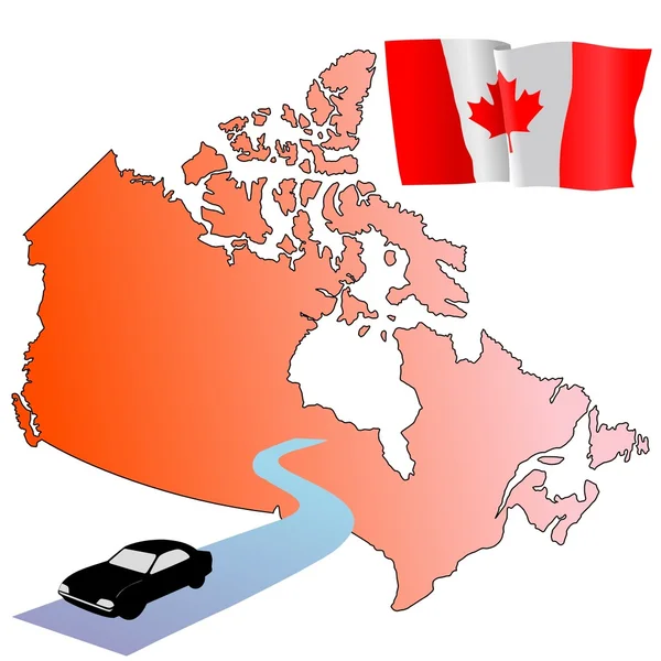 Roads of Canada — Stock Vector