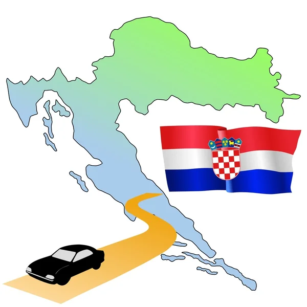 Vägen av Kroatien — Stock vektor