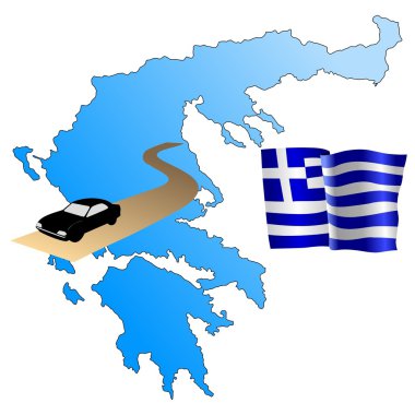 Roads of Greece clipart