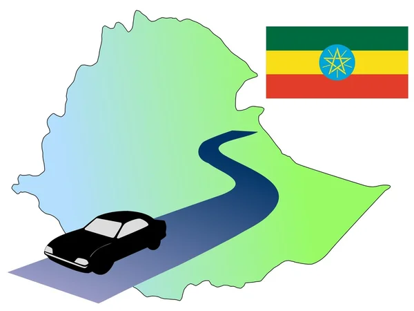 Caminos de Etiopía — Vector de stock