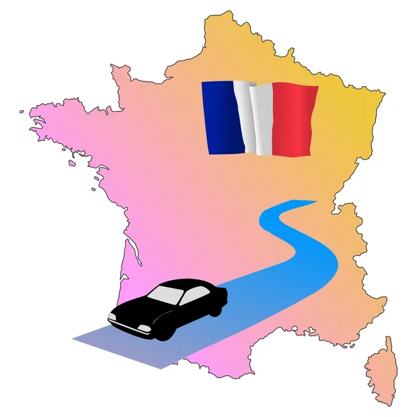 法国的道路 — 图库矢量图片