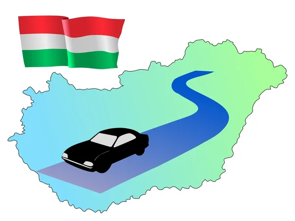 Roads of Hungary — Stock Vector
