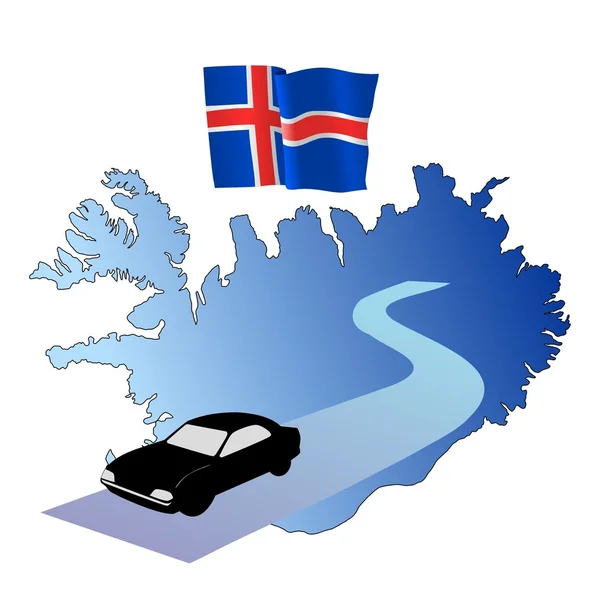 Estradas da Islândia — Vetor de Stock