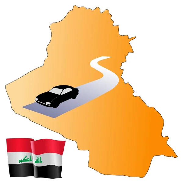 イラクの道路 — ストックベクタ