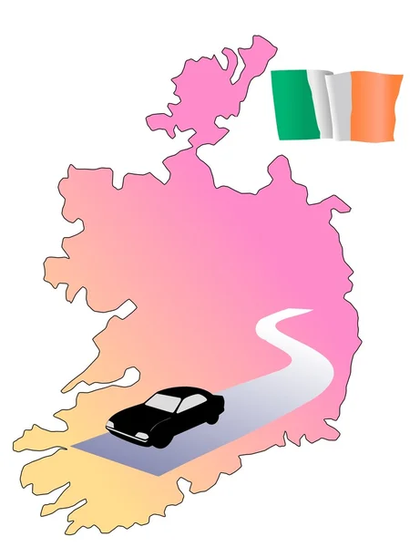 アイルランド共和国の道路 — ストックベクタ
