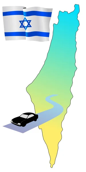 イスラエル共和国の道路 — ストックベクタ