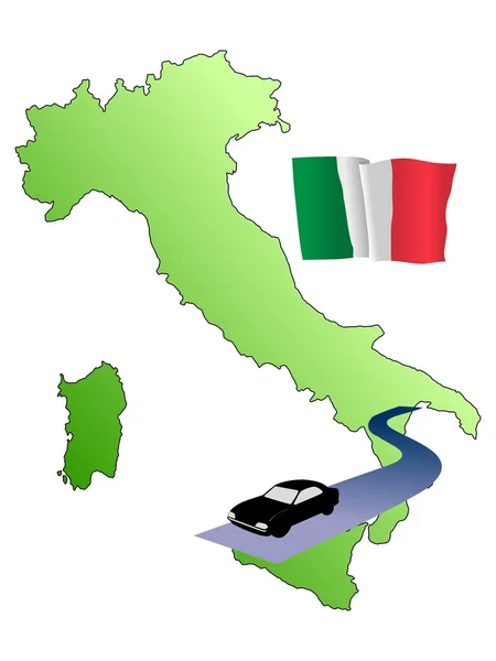 意大利的道路 — 图库矢量图片