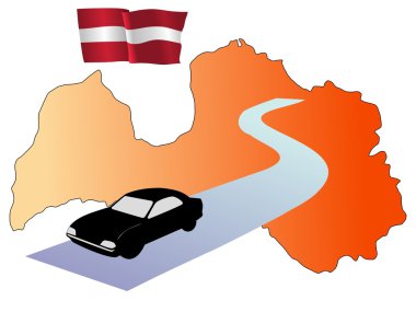 Roads of Latvia clipart