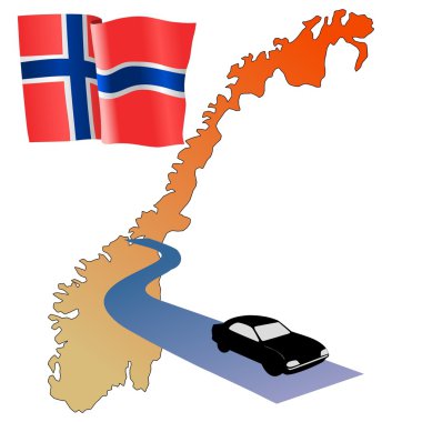 Roads of Norway clipart