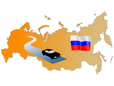 Roads of Russia clipart