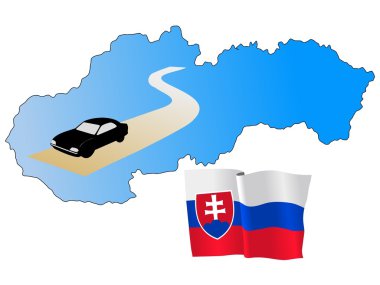 Roads of Slovakia clipart
