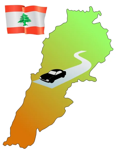 Roads of Lebanon — Stock Vector