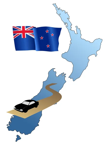 Yollar Yeni Zelanda — Stok Vektör