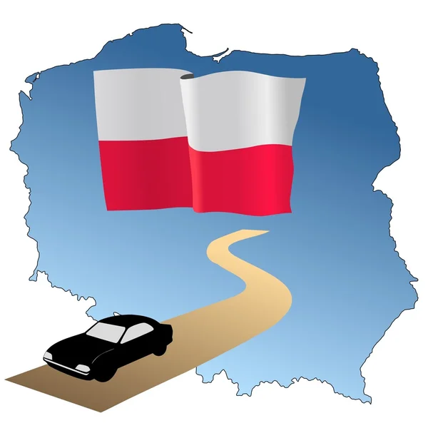 Roads of Poland — Stock Vector