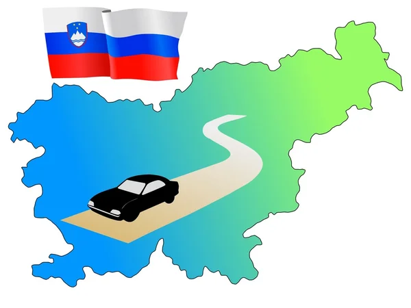 Straßen Sloweniens — Stockvektor