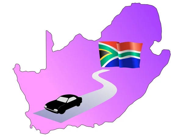 南アフリカ共和国の道路 — ストックベクタ