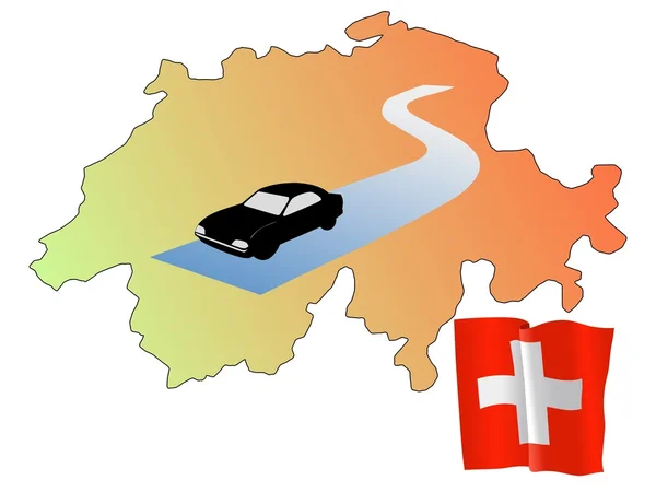 Dróg w Szwajcarii — Wektor stockowy