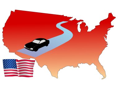 Roads of United States clipart