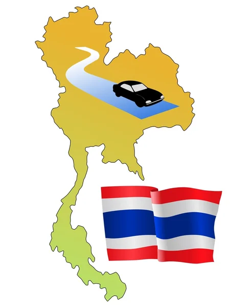 Routes de Thaïlande — Image vectorielle