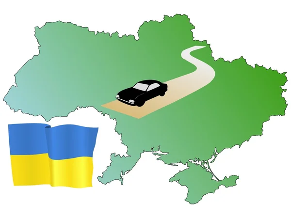 Дороги Украины — стоковый вектор