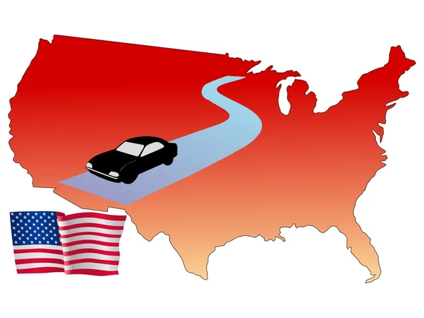 Carreteras de Estados Unidos — Vector de stock