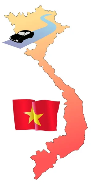 Дороги Вьетнама — стоковый вектор