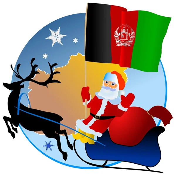 Frohe Weihnachten, Afghanistan! — Stockvektor