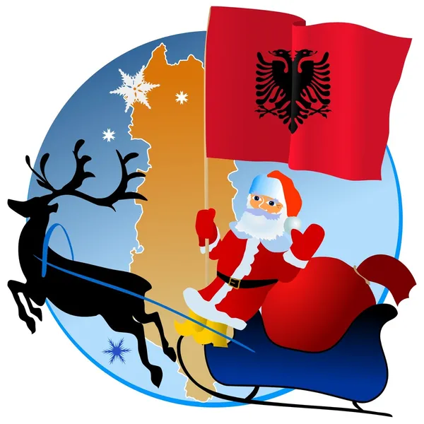 Joyeux Noël, Albanie ! — Image vectorielle