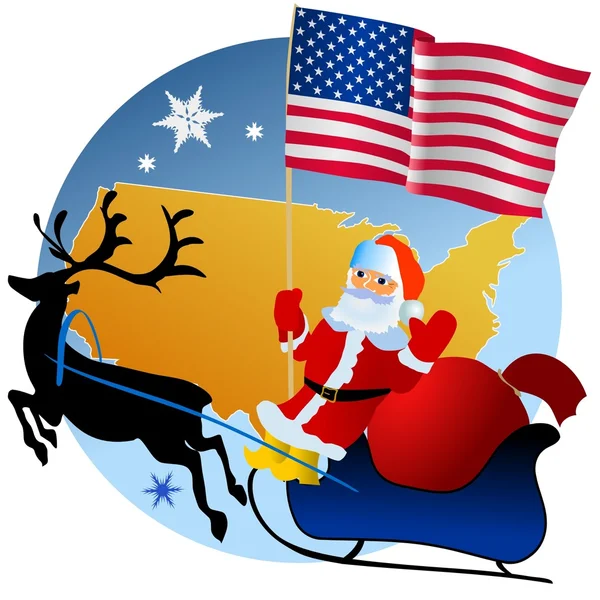 Feliz Natal, Estados Unidos ! — Vetor de Stock