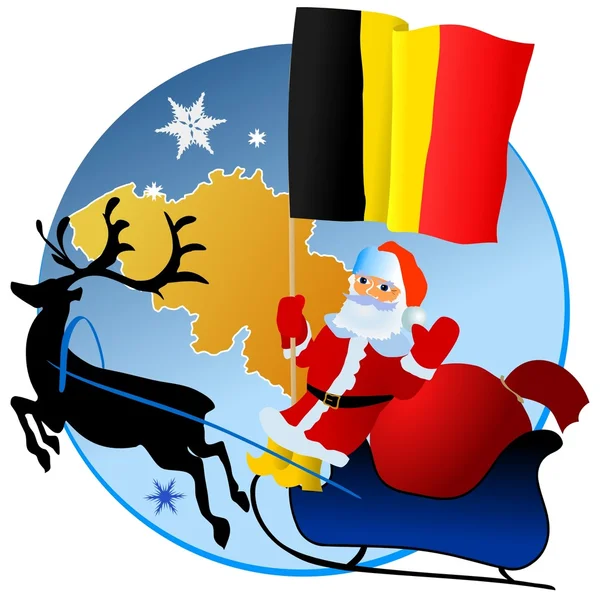 圣诞快乐比利时! — 图库矢量图片