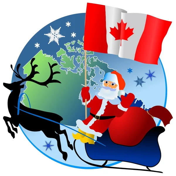 Frohe Weihnachten, Kanada! — Stockvektor