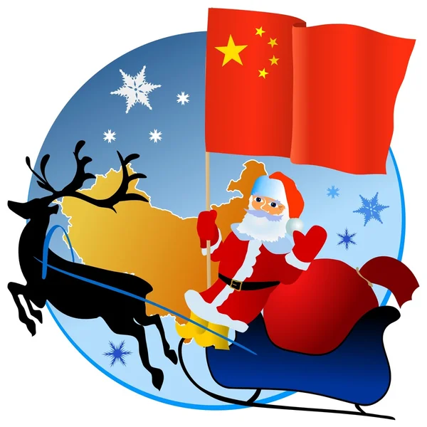 Feliz Navidad, China ! — Archivo Imágenes Vectoriales