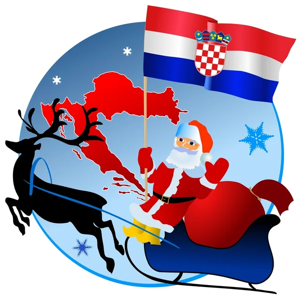 メリー クリスマス、クロアチア! — ストックベクタ