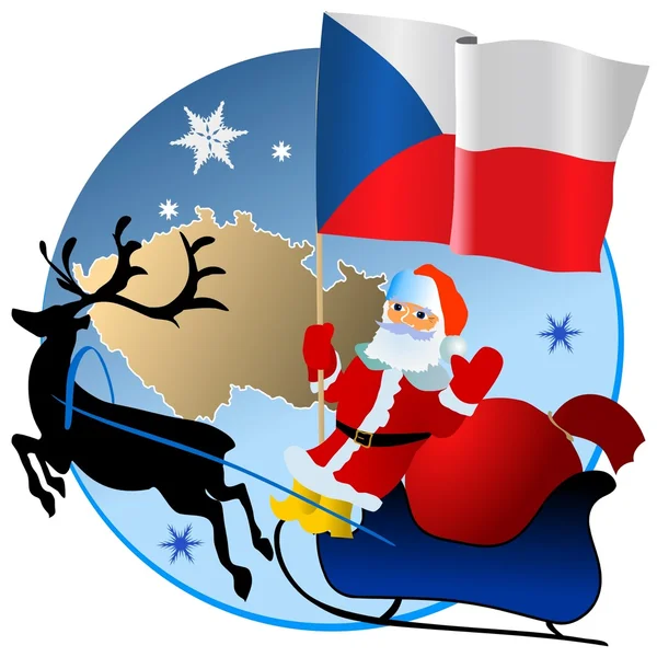 Frohe Weihnachten, Tschechische Republik! — Stockvektor