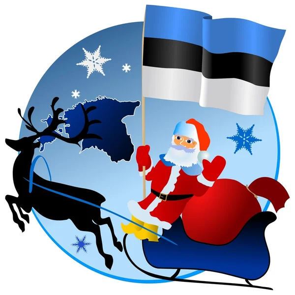 Crăciun fericit, Estonia ! — Vector de stoc