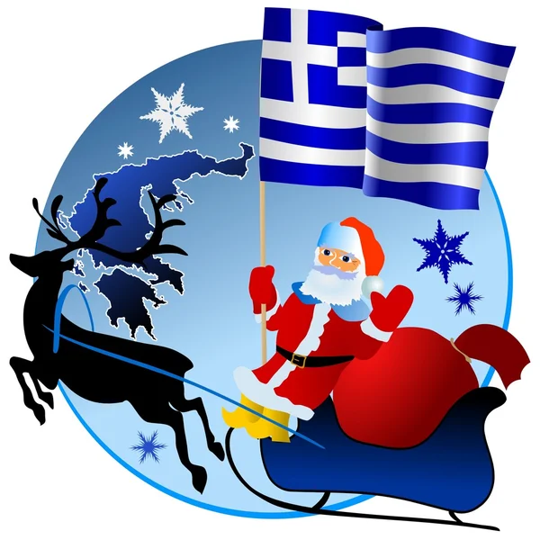 Feliz Natal, Grécia ! — Vetor de Stock