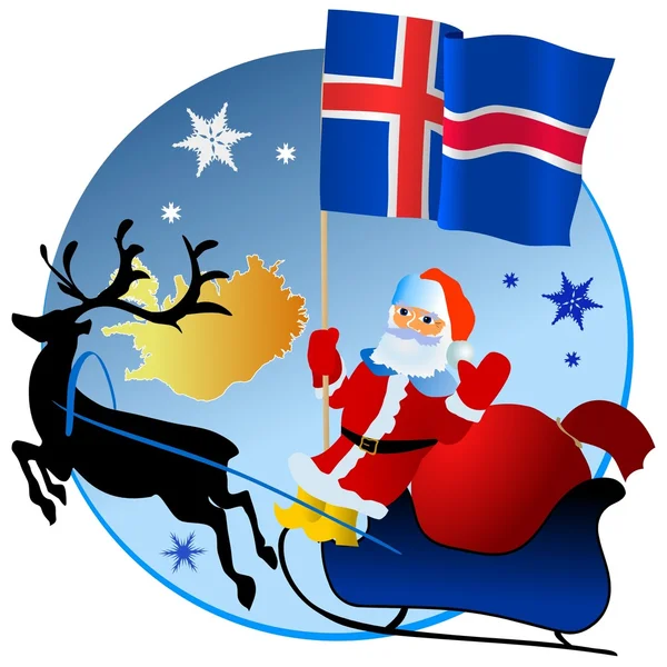 Vrolijke Kerstmis, IJsland! — Stockvector
